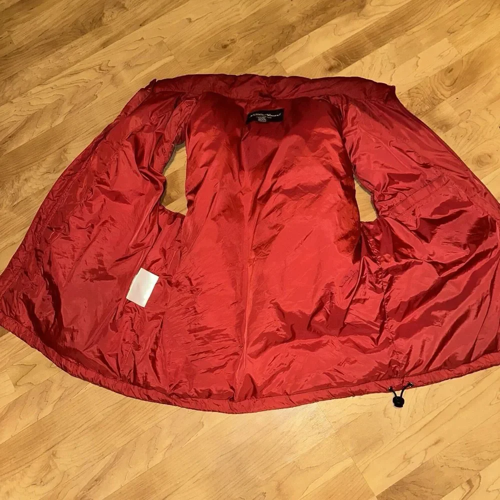 Vintage Eddie Bauer‎ Puffer Vest Goose Down Men's Tall Large Red